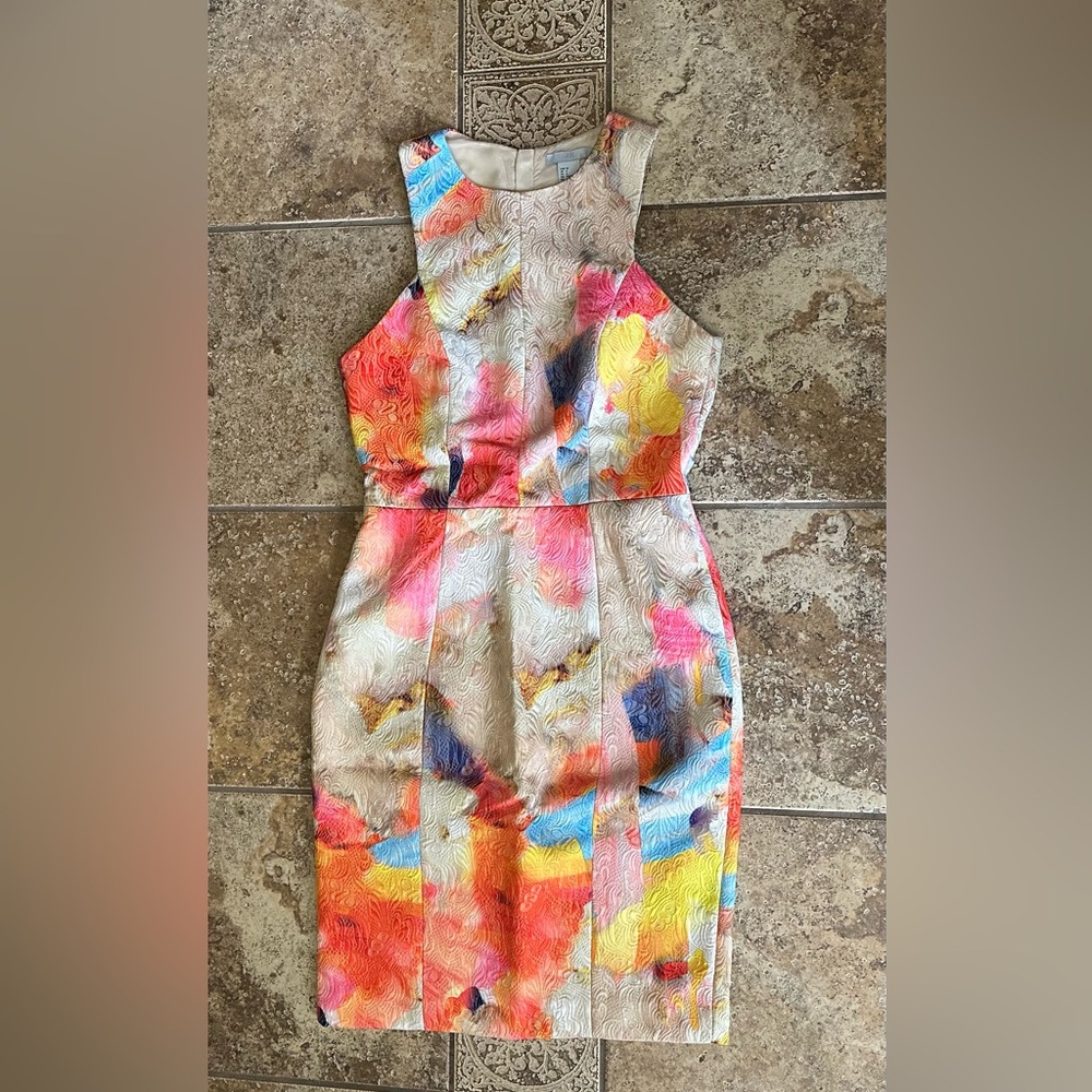 H&M Colorful Abstract Sleeveless Dress